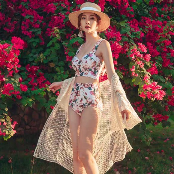 💮2/$40💮 Floral High Waisted Tankini - Picture 2 of 6